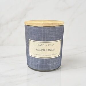 Sand + fog Beach Linen Scented Candle - Blue and Tan